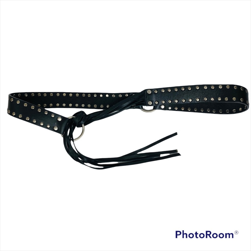 Steve Madden Leather Fringe Tassel Belt